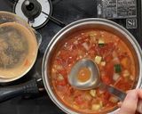 調理実習　野菜たっぷりミネストローネ作り方12写真