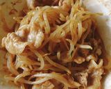 豚バラもやし丼★旨辛濃厚ダレ★1人ごはん作り方3写真