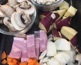 給食の「秋の香りシチュー」♡きのこ＆いも作り方1写真