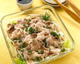 レンジで豚バラキャベツともやしの香味だれ作り方4写真