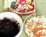 ひじきともち麦と大豆のサラダ作り方1写真