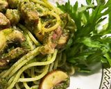 春菊ジェノベーゼパスタ作り方6写真