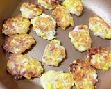 お豆腐で!コーンとウインナーの落とし焼き作り方5写真