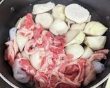 あったまろ〜♡里芋と牛肉の生姜スープ煮作り方3写真