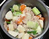 白だしと和風食材の豆乳シチュー作り方4写真