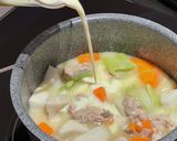 白だしと和風食材の豆乳シチュー作り方5写真