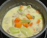 白だしと和風食材の豆乳シチュー作り方6写真