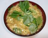 たっぷり三つ葉のかき玉親子丼作り方10写真