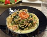 サーモンとほうれん草のクリームパスタ作り方5写真
