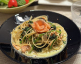 サーモンとほうれん草のクリームパスタ作り方5写真