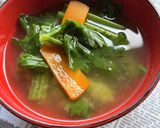 香りのいいセロリの味噌汁作り方3写真