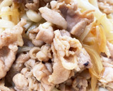 豚のしょうが焼きうどん作り方5写真