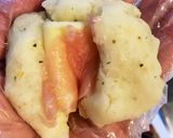 ♡芋もち♡生ハムとチーズ入り作り方6写真