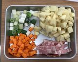 【大崎市】長ネギミルクスープ【学校給食】作り方1写真