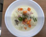 【大崎市】長ネギミルクスープ【学校給食】作り方5写真