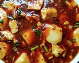 絹ごし豆腐と豚バラ肉の麻婆豆腐♪作り方1写真