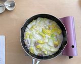白菜とひき肉のミルクスープ作り方3写真