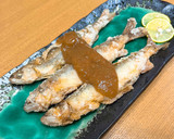 鮎（あゆ）の唐揚げ梅肉ソース～魚の駅生地作り方6写真