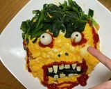 ハロウィン♪ゾンビオムライス作り方6写真