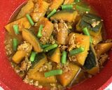 鶏ミンチでかぼちゃのそぼろ煮♪作り方5写真