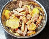 香ばしいベーコンと柿のあまじょっぱサラダ作り方5写真