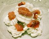 昆布だし・湯引きハモ〜いかの塩辛のっけ〜作り方7写真