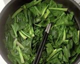 定番副菜。ほうれん草のりあえ作り方1写真