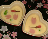 お花見✿桜と空豆の　簡単茶碗蒸し✿作り方8写真