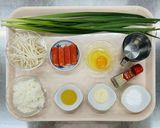 ベジ♪ニラのかき玉あんかけ丼作り方1写真