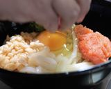 あの味をおうちで！明太釜玉うどん作り方5写真