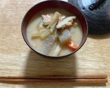 鮭と根菜の粕汁作り方9写真