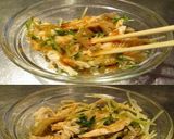 美味ドレ南蛮青ドレわさび蒸し鶏とザーサイ作り方2写真