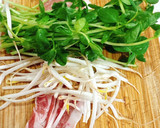 焼肉の生だれで作る　豚肉の豆苗もやし巻き作り方4写真