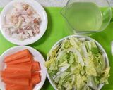 毛ガニと白菜の中華丼作り方1写真