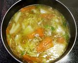 毛ガニと白菜の中華丼作り方5写真