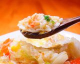 毛ガニと白菜の中華丼作り方6写真