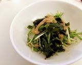 レンジで水菜としめじ、わかめの和え物✩作り方5写真