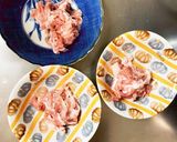 簡単オイきな粉牛丼味豚こま大根青椒肉絲風作り方2写真