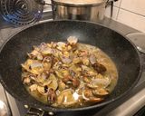 活アサリのクラムチャウダースープパスタ作り方4写真