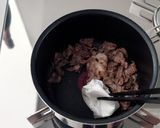 牛こまでリッチ。アジアンわかめスープ粥作り方2写真