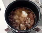 牛こまでリッチ。アジアンわかめスープ粥作り方3写真