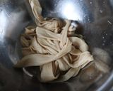 美味♪豚小間肉かんぴょうシメジの卵とじ作り方1写真