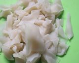 美味♪豚小間肉かんぴょうシメジの卵とじ作り方3写真