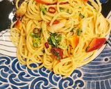 ほっき貝ペペロンチーノパスタ作り方5写真