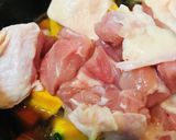 時間差煮●鶏もも肉とかぼちゃ＆根菜の甘煮作り方2写真
