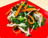 食育☆えのき＊野菜と海苔でナムル☆作り方5写真