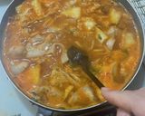 手作りスープのキムチ鍋　　締めはラーメン作り方4写真