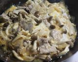 美味♪豚小間肉かんぴょうシメジの卵とじ作り方9写真