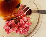 レンジで簡単、大根の皮と豚細切れ肉の煮物作り方8写真