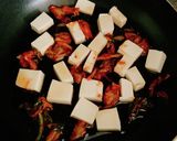 豆腐とキムチの卵とじ作り方1写真